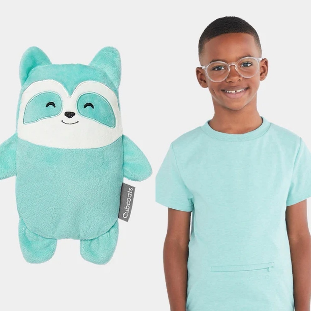 Cubcoats rekka the raccoon 2 in 1 Plush & T shirt teal size 3